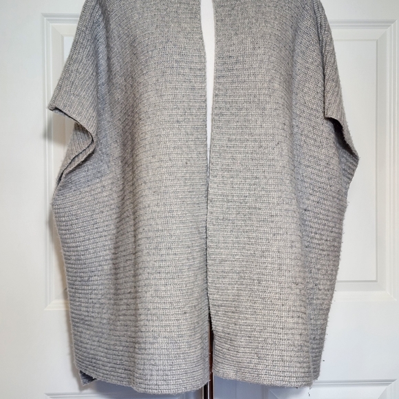 Michael Kors Open Front Ribbed 100% Cashmere Cardigan Pocho Sweater - Picture 6 of 11